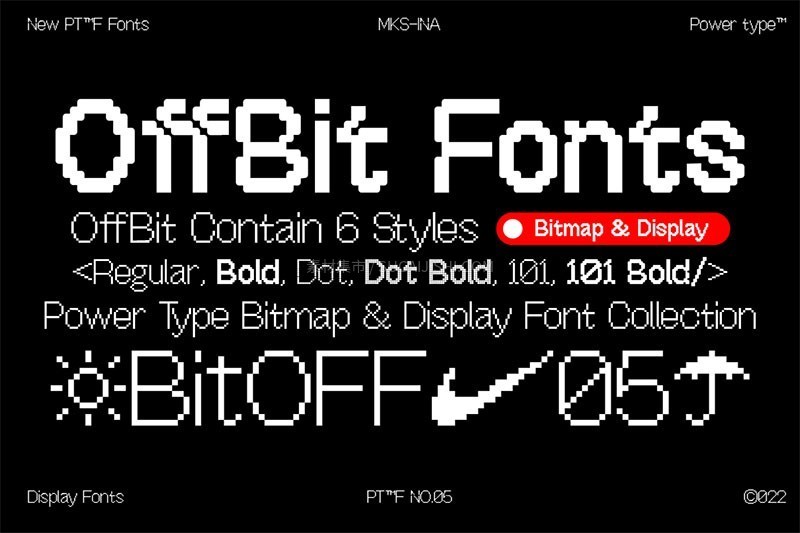 OffBit很酷的英文像素字体